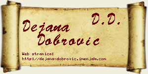Dejana Dobrović vizit kartica